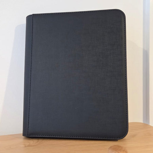 4 Pocket Top Loader Card Binder | 4-Pocket Pages | 112 Pocket Binder (Black)