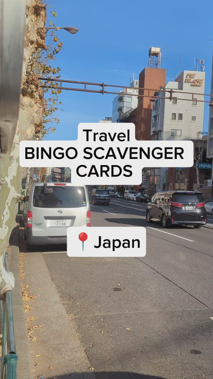 Japan Scavenger Hunt Bingo Game – Fun Travel Activity for Kids & Adults!