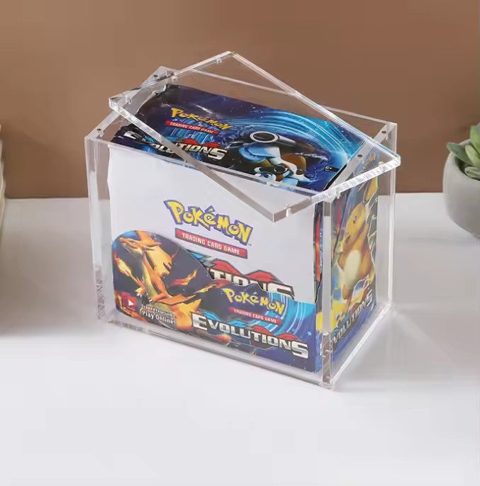 Clear Magnetic Acrylic Case Pokemon Booster Box  ☀ UV PROTECTION (Free Shipping)
