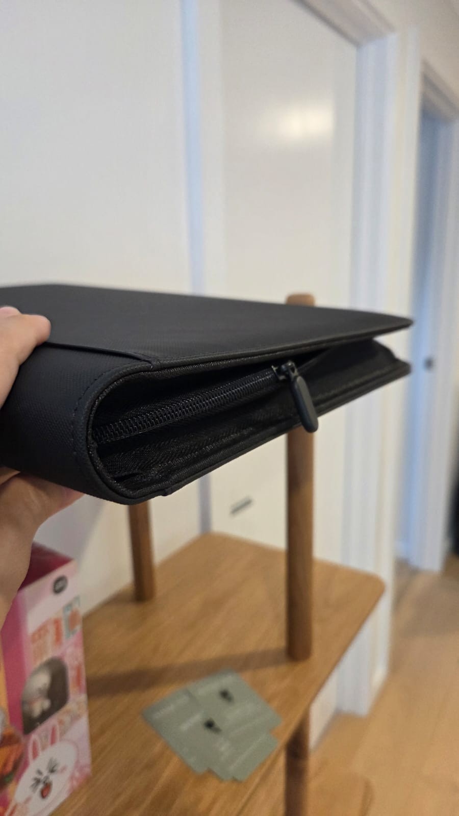 4 Pocket Card Premium Binder With Zip - 2x2 page | 160 Pocket Binder (Black)