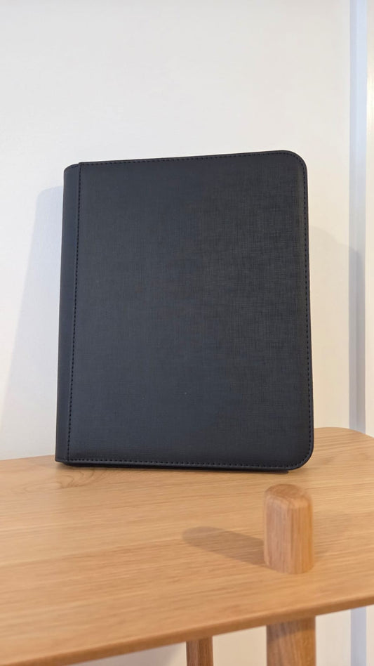 4 Pocket Top Loader Card Binder | 4-Pocket Pages | 112 Pocket Binder (Black)