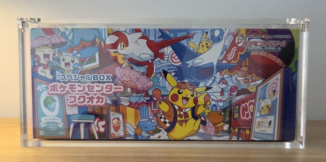 Acrylic Case Display for Pokemon Tohoku/Hiroshima/Fukuoka Box - UV PROTECTION